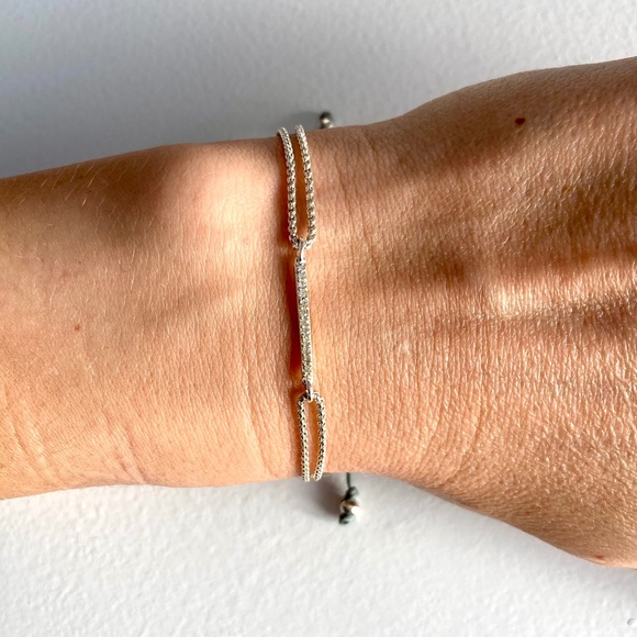 Stella & Dot Pavé Wishing Bracelet - Silver - Picture 1 of 6